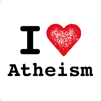 Aufkleber: I love Atheism